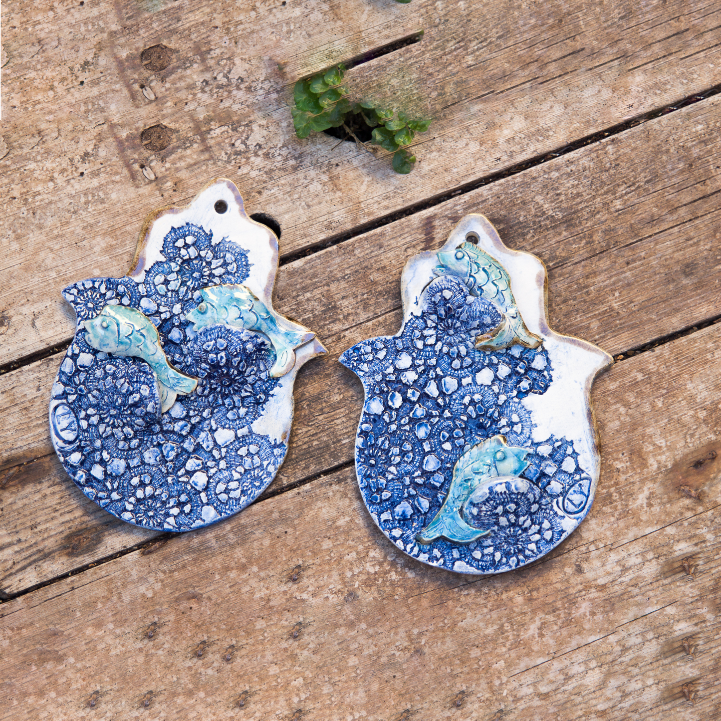 Hamsa Wall Décor - Lace and Fish Motif